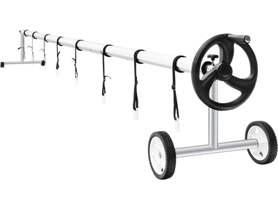 Costway 18' Aluminum In-Ground Swimming Pool Solar Cover Reel Set 81462935 New