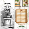 Bamboo tilt-out laundry hamper with removable fabric bin, 18 Gal capacity, ideal for organized bathroom or laundry use.