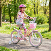 18-Inch Kids Bike Adjustable with Basket and Streamers Pink - Princess of the Sea Theme - Gallery View 1 of 8