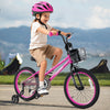 18 Inch Kids Bike Adjustable Bicycle with Front Basket for Children Aged 4-8 Years Old - Gallery View 1 of 10