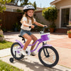18 Inch Kids Bike with Training Wheels for Aged 3-8 Years Old - Magic Purple - Gallery View 1 of 9