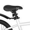 Close-up of the soft padded seat on the 18 Feet Kids Bike, featuring a durable carbon steel frame and adjustable height.