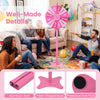 18-inch prize wheel with a petal-shaped base, aluminum rod, and protective foot pads, ideal for party games and events.