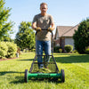 18 Inch Push Reel Lawn Mower 4-Position Adjustable with Removable Grass Catcher-Green - Gallery View 1 of 10