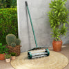 18-inch rolling lawn aerator with splash-proof fender, designed for easy soil perforation and improved nutrient.