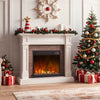 Electric fireplace insert with remote control, featuring 8 flame colors and 1500W power for cozy winter ambiance.