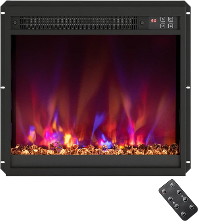 Costway 1500W Electric Fireplace Insert w/ Remote 18/23/26