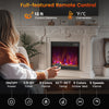Electric fireplace insert with remote control, 8 flame colors, 1500W power, and 13 ft control distance for cozy warmth.
