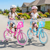 18 Inches Girls Bike with Front Bag and Streamers for 4-8 Years Blue - Gallery View 1 of 9