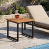 18 Inches Square Acacia Wood Patio Side Table Outdoor End Table with Slatted Top-1 Piece - Gallery View 1 of 10