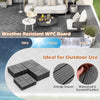 Gray interlocking deck tiles, 12 x 12 inches, featuring an anti-slip texture for outdoor use and weather resistance.
