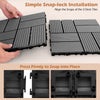 Interlocking deck tiles in gray, showcasing snap-lock installation for easy setup and weather-resistant outdoor.