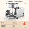 Electric tomato strainer with 8.5" feed chute, 450W stainless steel motor for efficient jam production.