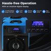 Digital display of the 190 PPD commercial dehumidifier with pump, showcasing humidity settings and timer functions.