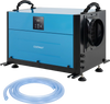 192 Pint Crawl Space Dehumidifier in blue with adjustable feet, control panel, and drainage options for effective.