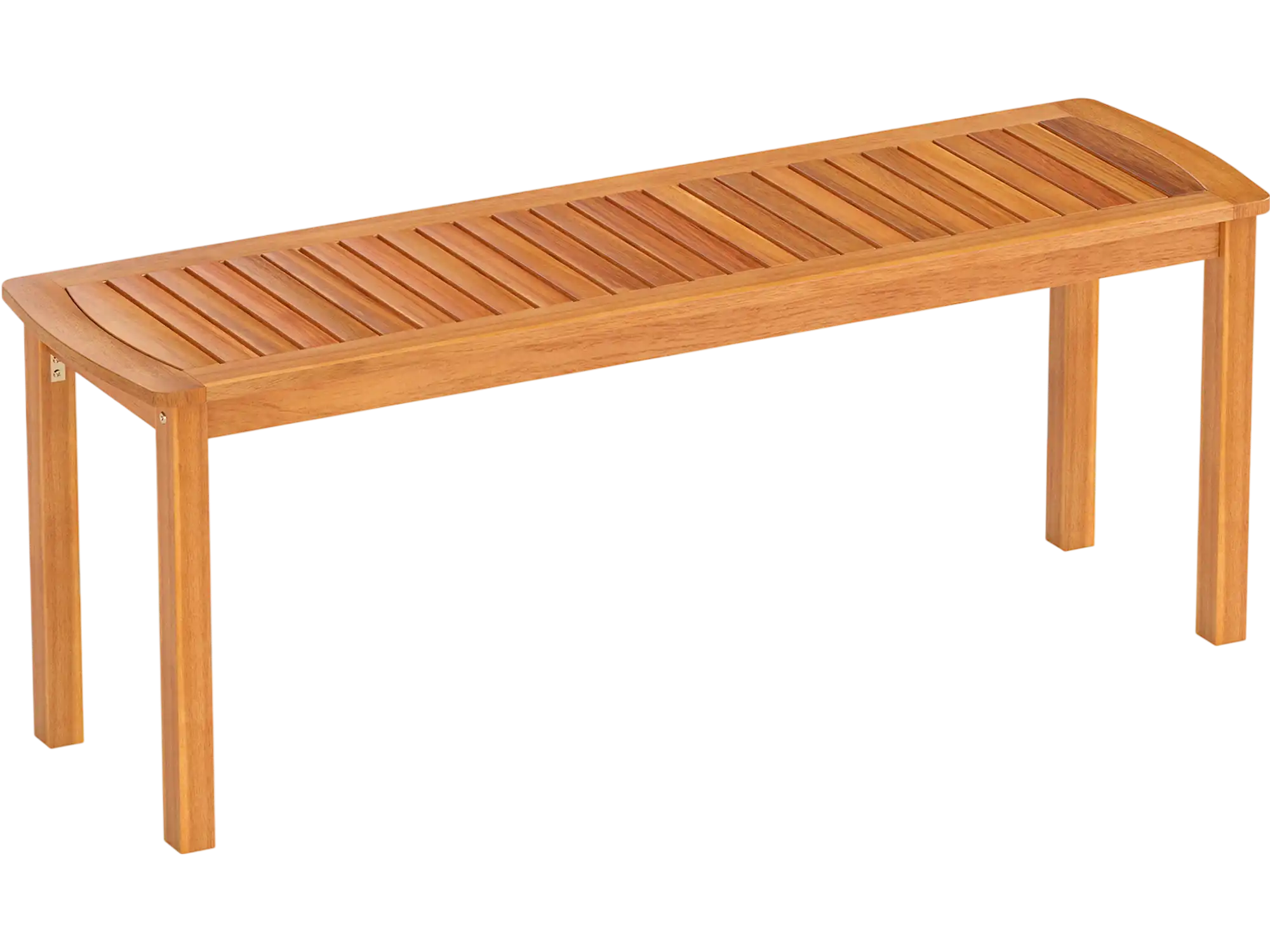 Costway Acacia Wood Outdoor Garden Bench Slatted Seat 88258325 New