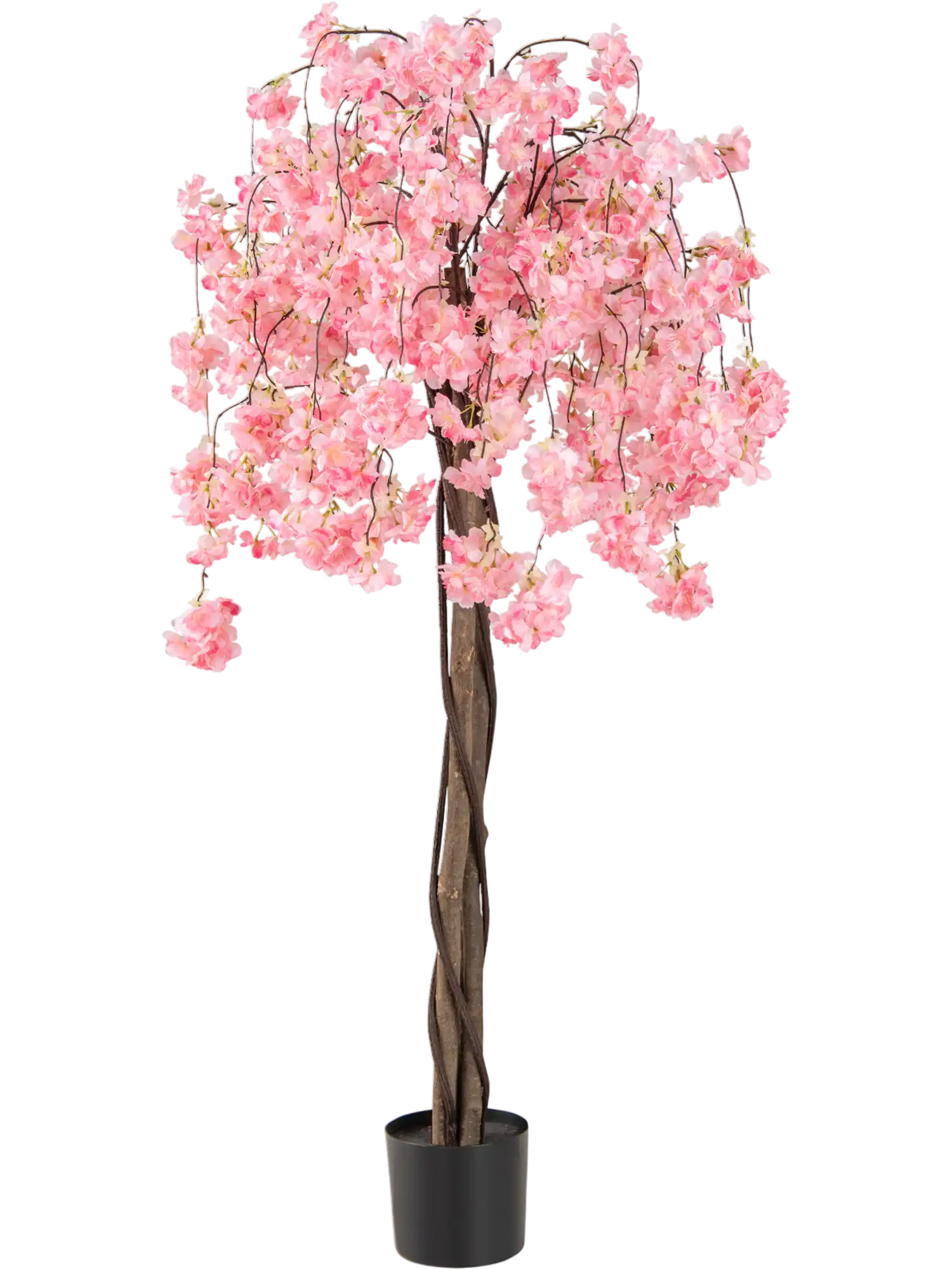 Costway 5.5' Artificial Cherry Blossom Tree Pink White Flowers 1 Pack 96818525 New