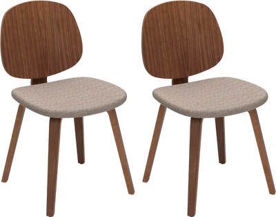 Costway Wooden Dining Chair Set of 2 Bentwood Padded Seat 65588613 New