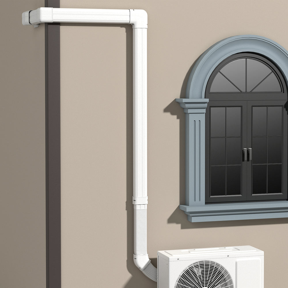 Mini decorative PVC slim line cover kit for air conditioner pipes, designed for a seamless look and organized.