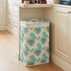 19 Gal Bamboo Clothes Hamper with Removable Liner and Portable Handles-Green - Gallery View 1 of 10