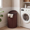 19 Gal Capacity Bamboo Laundry Hamper with Zippered Lid-Brown - Gallery View 1 of 10
