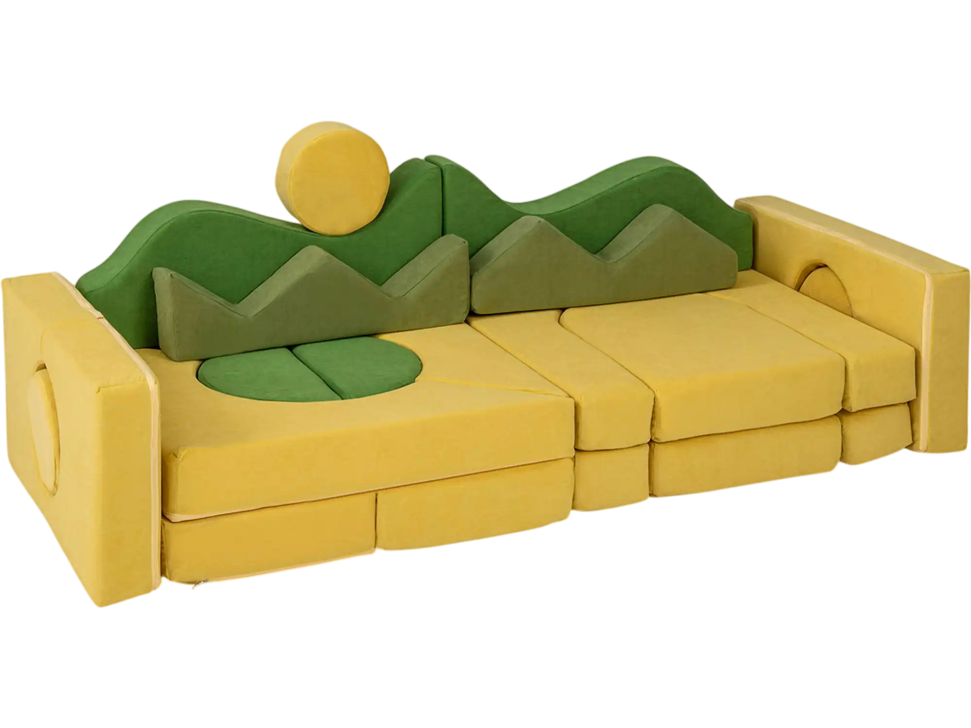 Costway 19-Piece Modular Kids Play Couch 67973453 New