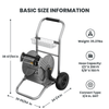 Giraffe Tools SW-8C Garden Hose Reel Cart 2 Wheels Stainless Steel Heavy Duty New