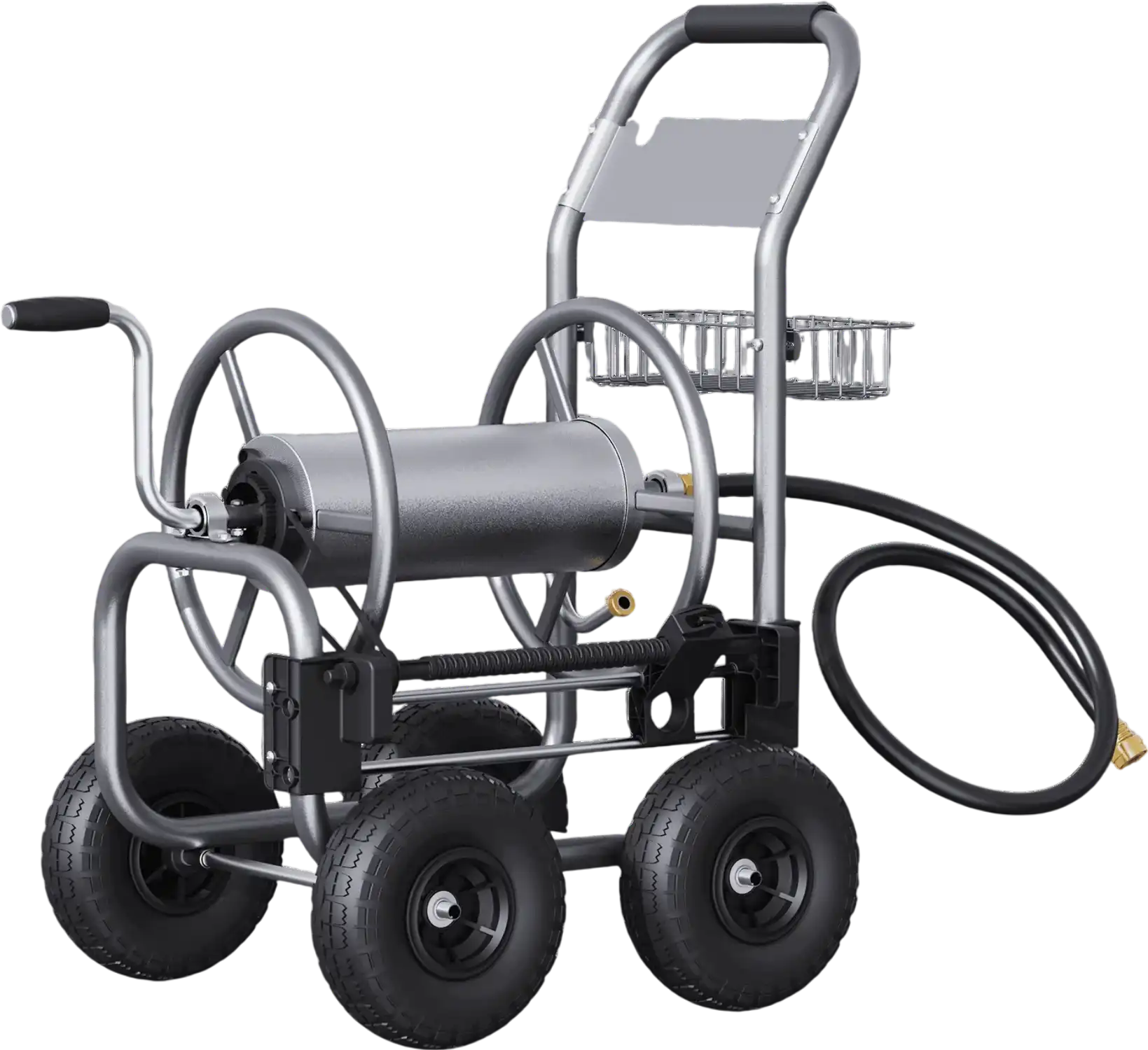 Giraffe Tools Garden Hose Reel Cart 4 Wheels Heavy Duty New