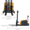 Apollolift A-3048 Counterbalanced Stacker 3,300 Lbs Capacity 118" Lift Height New