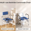 Vocic YR11 Commode Chair Flip-Up Armrests 400 lb. Capacity Height/Width Adjustable New