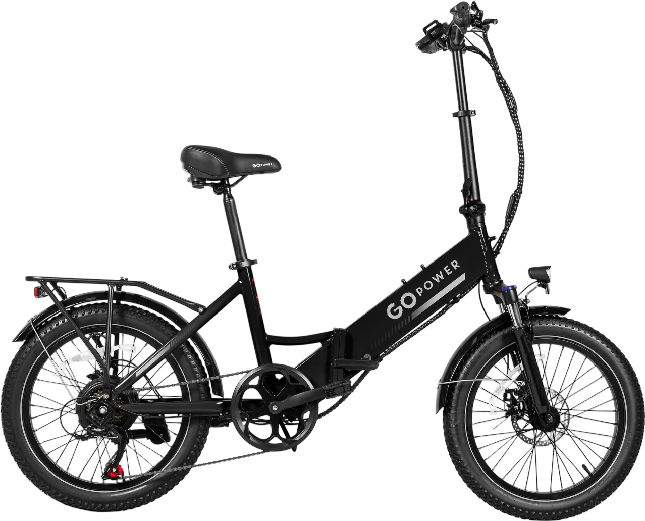 GoPowerBike Go Plus Electric Bike 500W 20 MPH 45 Mile Range Foldable New