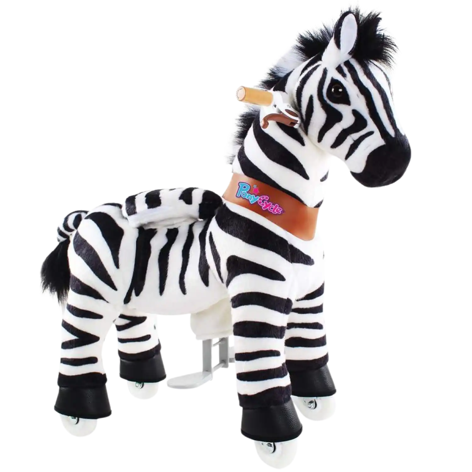 PonyCycle Ux368 Ride On Zebra Black and White Small New