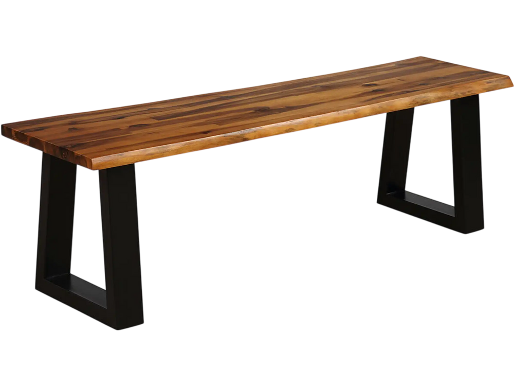 Solid Acacia Wood Patio Bench Dining Bench Seating Chair