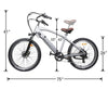 Nakto Santa Monica Electric Fat Tire Bike 26" 500W Motor with Peak 750W 22 Mile Range 48V Li-ion Battery New