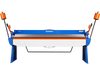 120-inch Manual Sheet Metal Brake - 14 Gauge Bending Capacity, Adjustable Fingers, Heavy-Duty Steel Construction, Precision Bending for Box and Pan PB12014