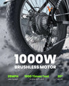 isinwheel U8 Pro Electric Bike All-Terrain 1000W 28 MPH 105 Mile Range 48V New