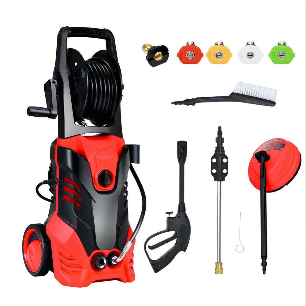 3000 PSI Electric High Pressure Washer With Patio Cleaner-Red - Gallery View 1 of 12