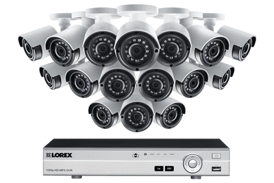 Lorex LX1080-166BW HD 1080p Indoor/Outdoor 16 Camera 16 Channel DVR Surveillance Security System New