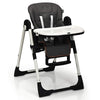 Foldable High chair with Multiple Adjustable Backrest-Dark Gray - Gallery View 1 of 7