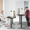 Electric Height Adjustable Standing Desk with Memory Controller-Black - Gallery View 1 of 10