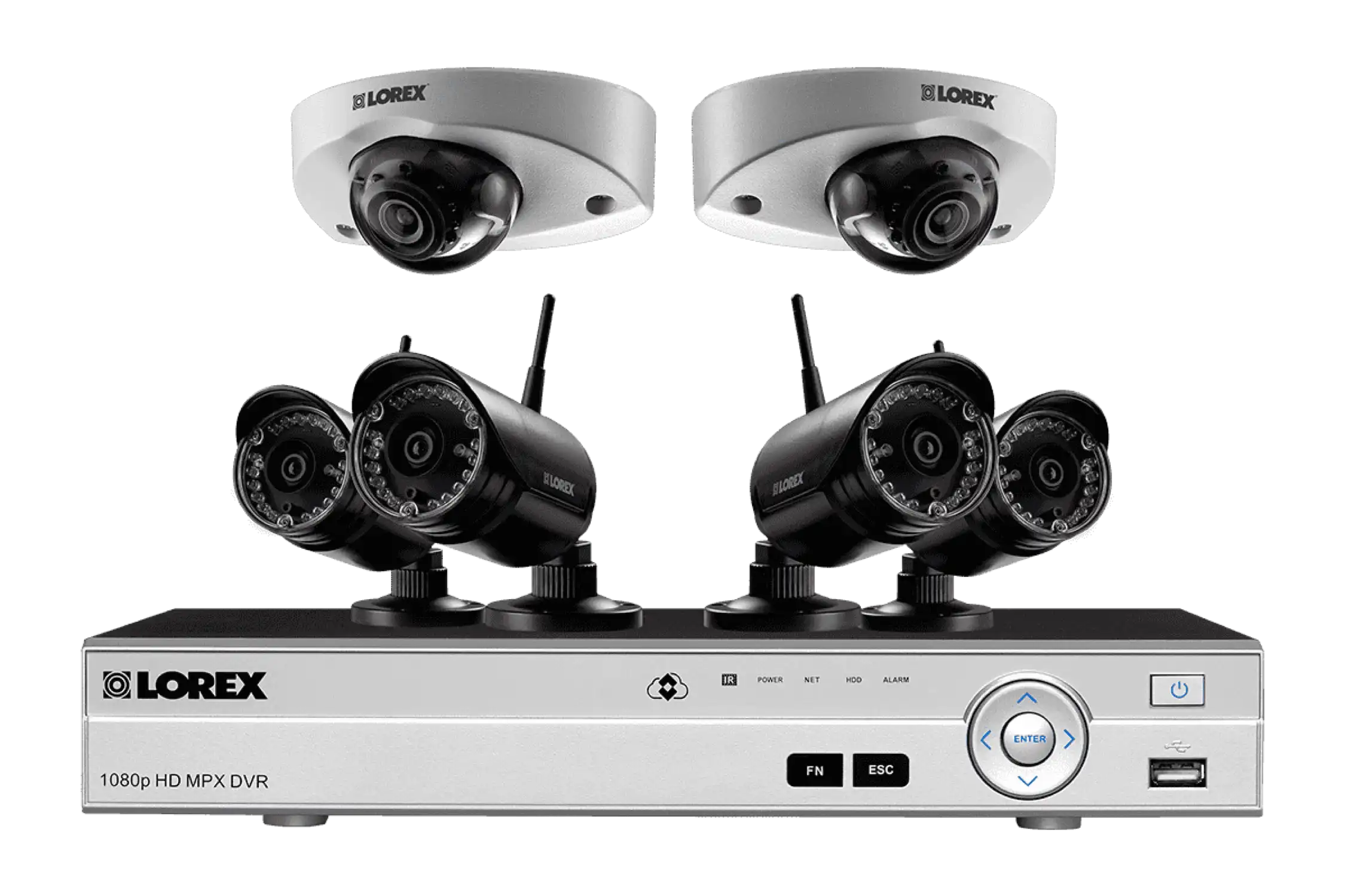 Lorex LW1642W HD 6 Camera 16 Channel DVR Wireless Indoor/Outdoor Surveillance Security System New