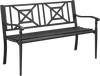 Patio Garden Bench with Powder Coated Steel Frame