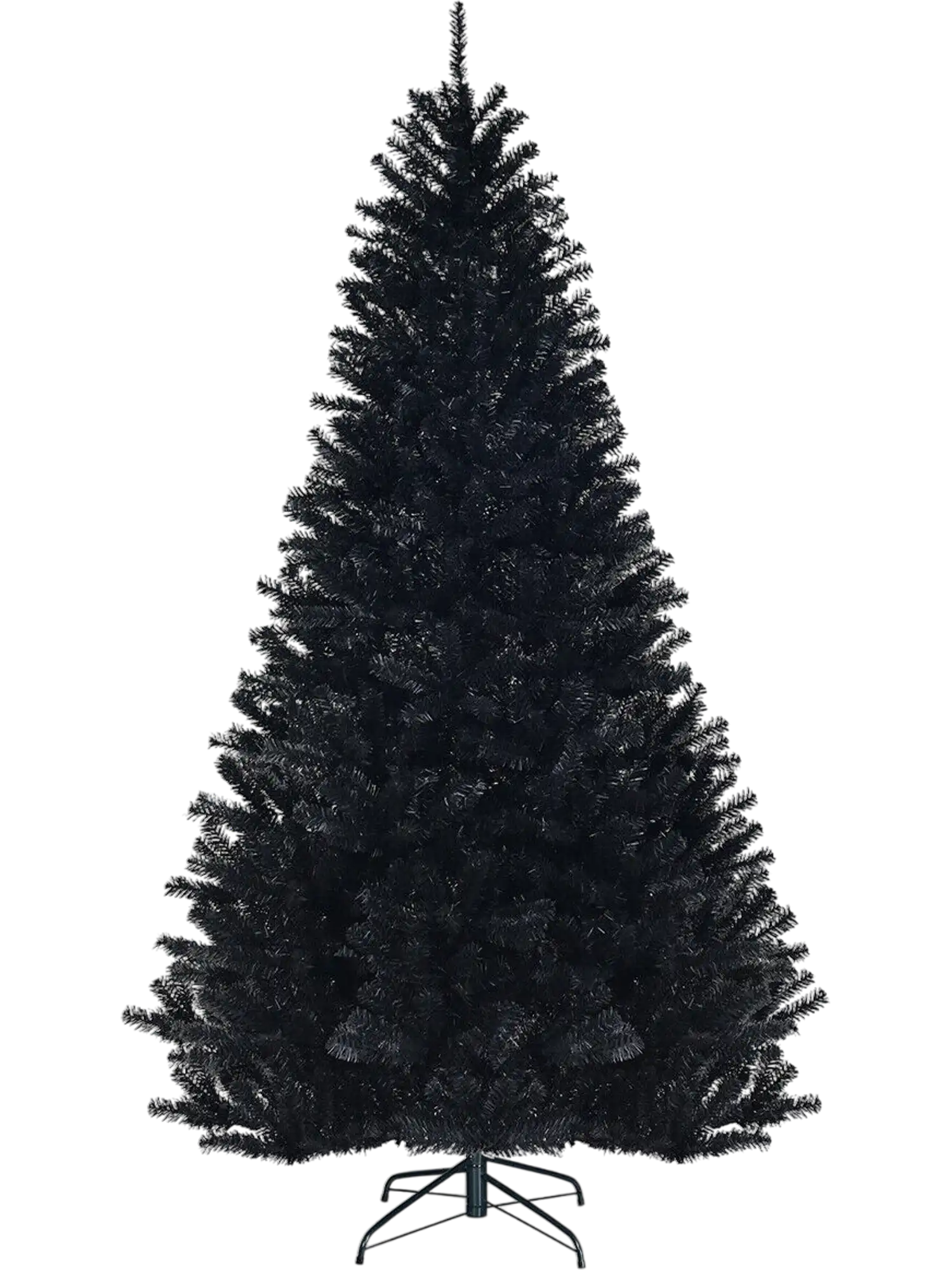 Costway 7.5' Hinged Artificial Black Halloween Christmas Tree 84103529 New