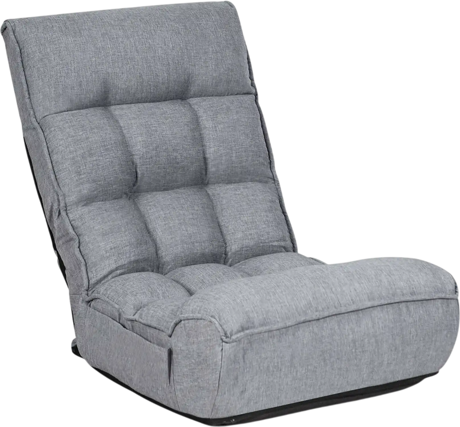Costway 4-Position Adjustable Folding Floor Chair Lazy Sofa w/ Side Pocket 71603549 New