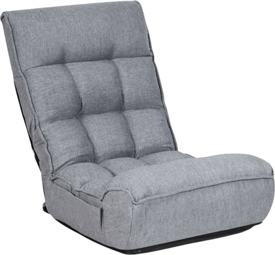 Costway 4-Position Adjustable Folding Floor Chair Lazy Sofa w/ Side Pocket 71603549 New