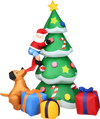 7 Feet Inflatable Christmas Tree Santa Decor with LED Lights