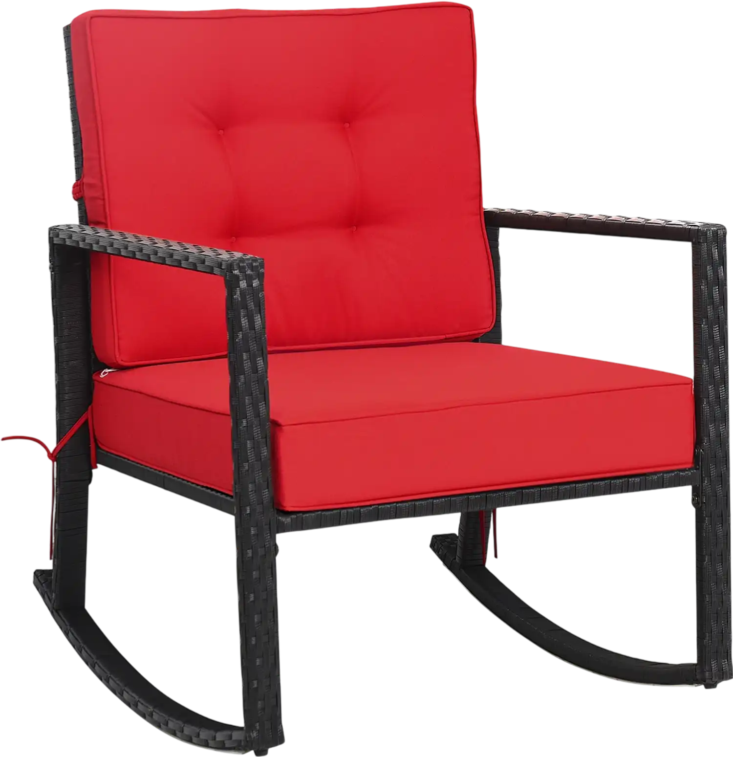 Costway Patio Rattan Rocking Chair Outdoor Glider Cushion 45308927 New