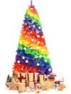 7 Feet Artificial Hinged Traditional Christmas Tree with Metal Stand