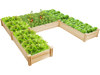 U-Shaped Wooden Garden Raised Bed for Backyard and Patio