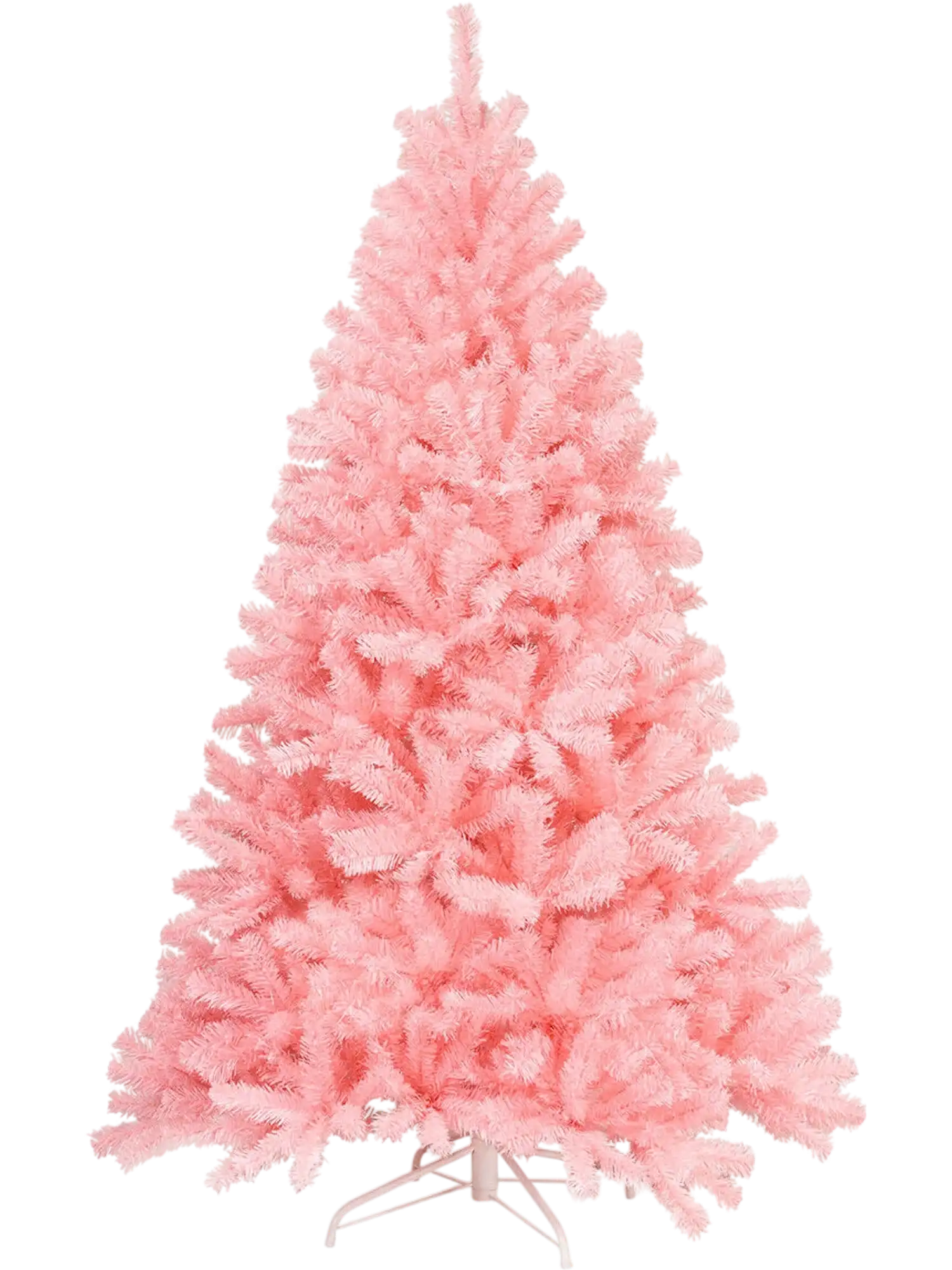 Costway 6' Pink Artificial Hinged Spruce Full Christmas Tree w/ Foldable Metal Stand 43976805 New